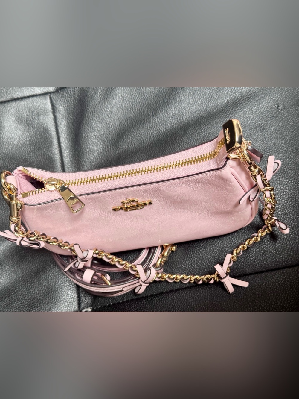 NWT Coach Teri Mini Crossbody Bag With Bows In Soft Pink CDW68 - Picture 4 of 9